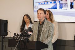 Man speaking at podium