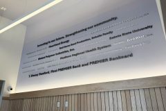 wall with business names