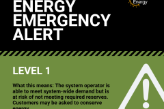 Energy Alert - level 1