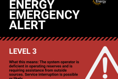 Energy Alert - level 3