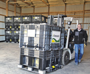 Jerry Caffee in his business warehouse. Photo Kristi Hine/True Dakotan.