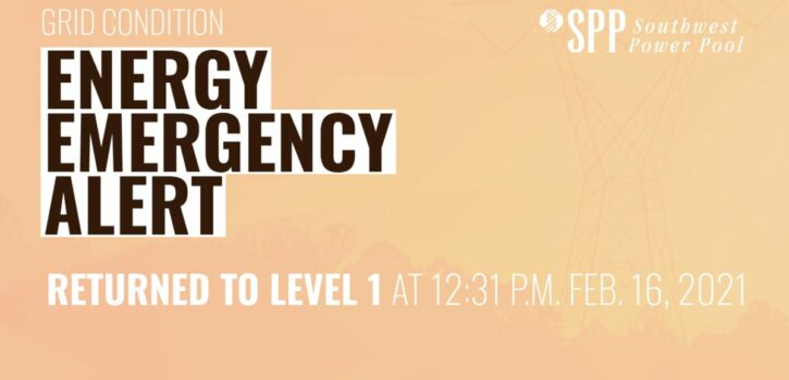 Energy Emergency Alert update for February 16
